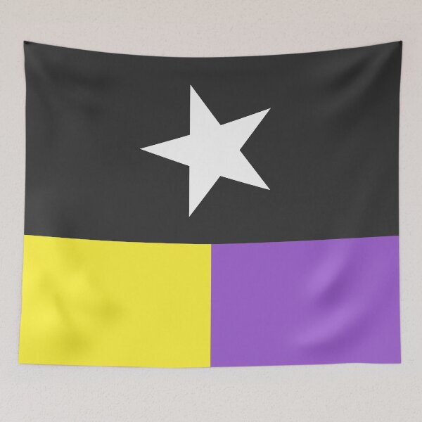 Item preview, Vertical Texas State Nonbinary Pride Flag designed and sold by WokeBespoke.