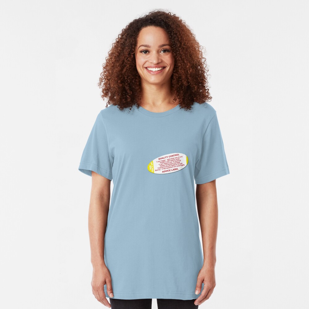 Quality control advice label Slim Fit T-Shirt