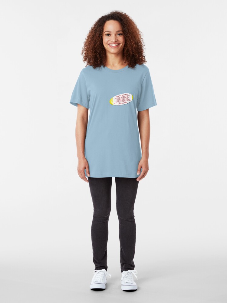 Alternate view of Quality control advice label Slim Fit T-Shirt