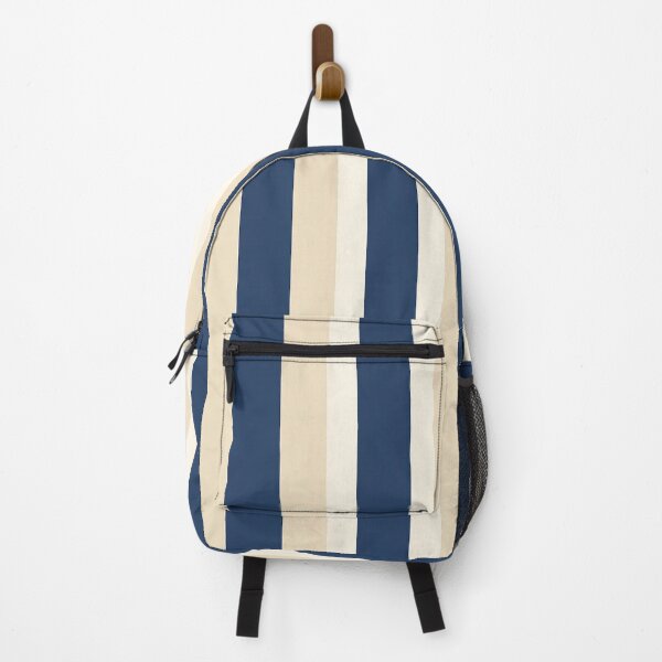 Item preview, Cream Beige and Navy Blue Minimalist Color Block Striped Pattern designed and sold by meowjourney.