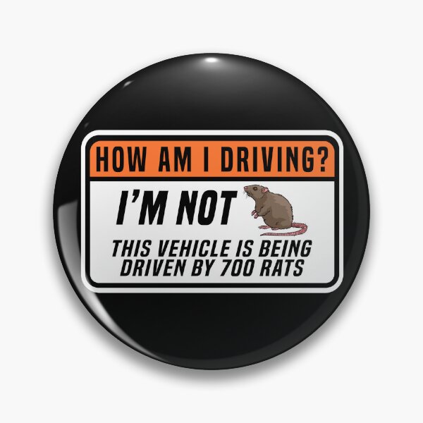 Item preview, How Am I Driving? I'm Not This Vehicle is being driven by 700 rats, Funny Car Bumper designed and sold by Dapper-Art.