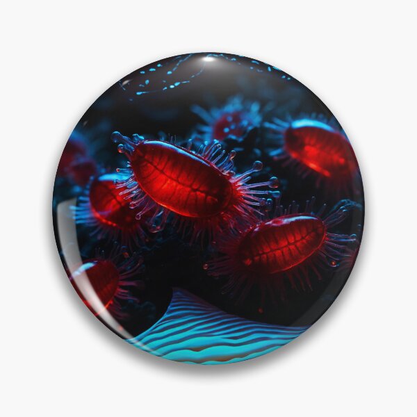 Item preview, Beautiful Blue And Red Plankton At Seafloor designed and sold by SassyArtistry.