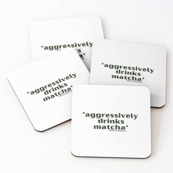 Item preview, Aggressively drinks matcha. v2, dark green | by @lilsboobthangs designed and sold by lilsboobthangs.