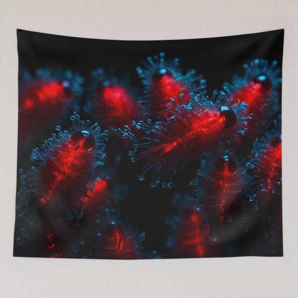 Item preview, Beautiful Blue And Red Plankton Creatures designed and sold by SassyArtistry.