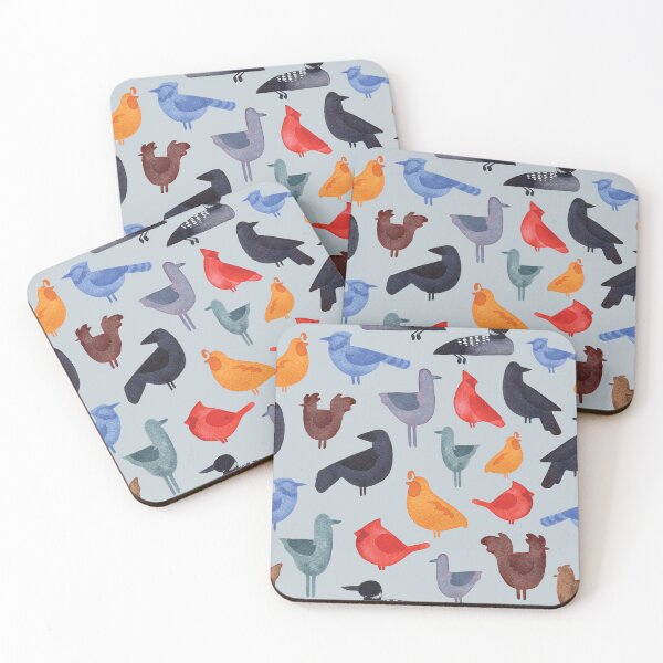 Item preview, Watercolor Busy Birds on Pale Blue designed and sold by Denise Soden.