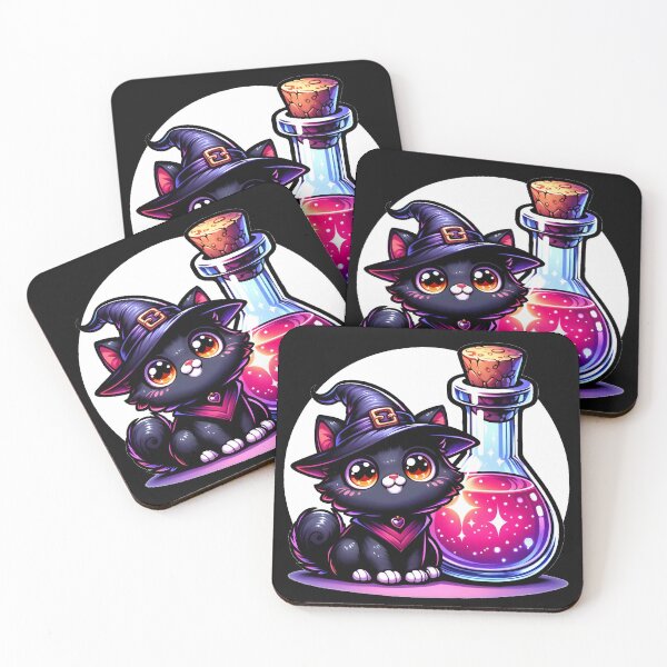 Item preview, Witch's cat with potion designed and sold by Aurie2012.