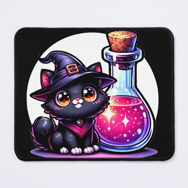 Item preview, Witch's cat with potion designed and sold by Aurie2012.