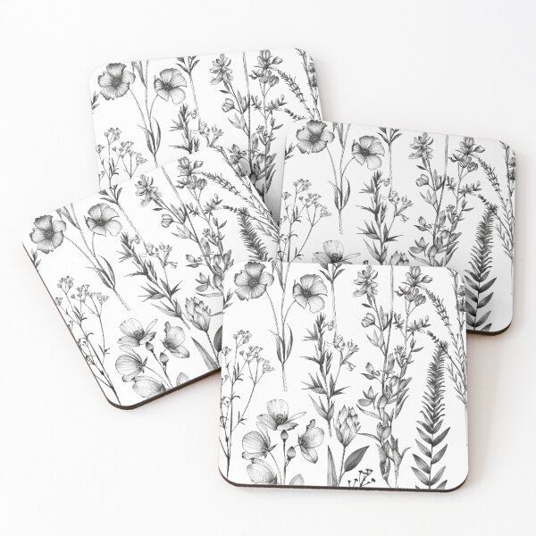 Item preview, Monochrome Botanical Illustrations designed and sold by chi3-jp.