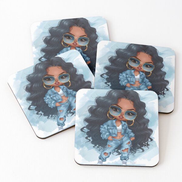 Item preview, Sassy Black Girl Magic in Blue Jean Fashion designed and sold by YemayaPrints.