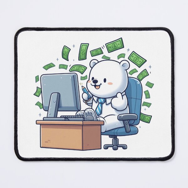 Item preview, Work Home Polar Bear designed and sold by LemuellTrends.