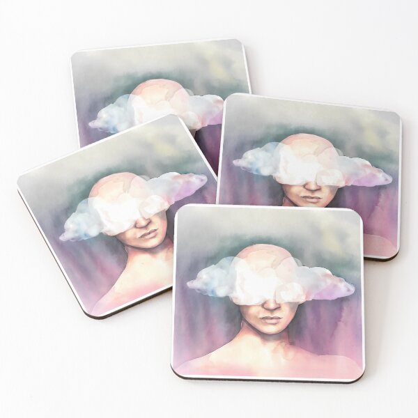 Item preview, Head In The Clouds, Watercolor Illustration designed and sold by WatermelonPink.