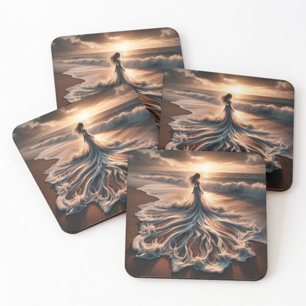 Item preview, Sunset Seafoam Goddess Art Print designed and sold by CultDigHoriz.