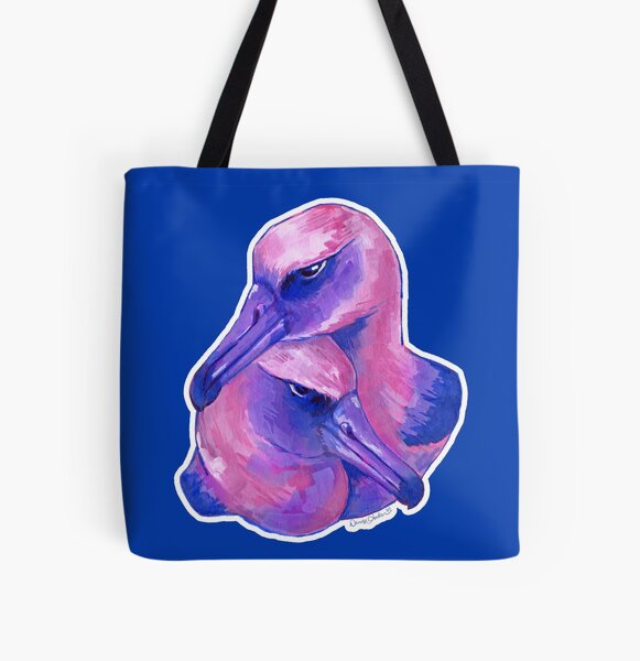 Al-BI-tross on Blue | Bisexual Pride Albatross All Over Print Tote Bag