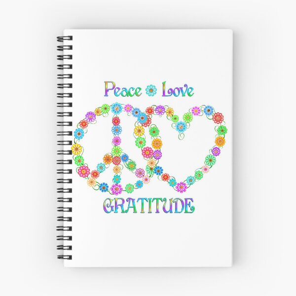 Item preview, Peace Love Gratitude Peace Sign and Heart designed and sold by CoolDoodles.