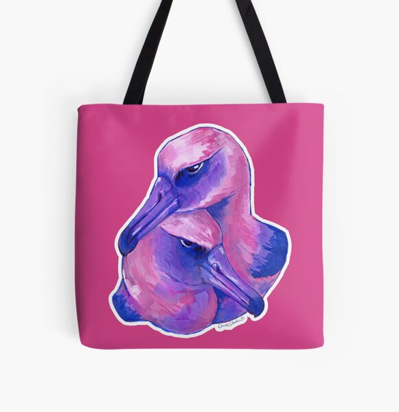 Al-BI-tross on Pink | Bisexual Pride Albatross All Over Print Tote Bag