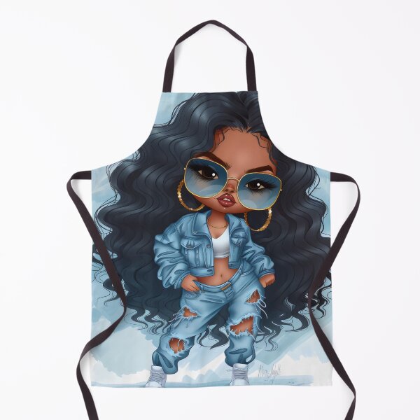 Item preview, Sassy Black Girl Magic in Blue Jean Fashion designed and sold by YemayaPrints.