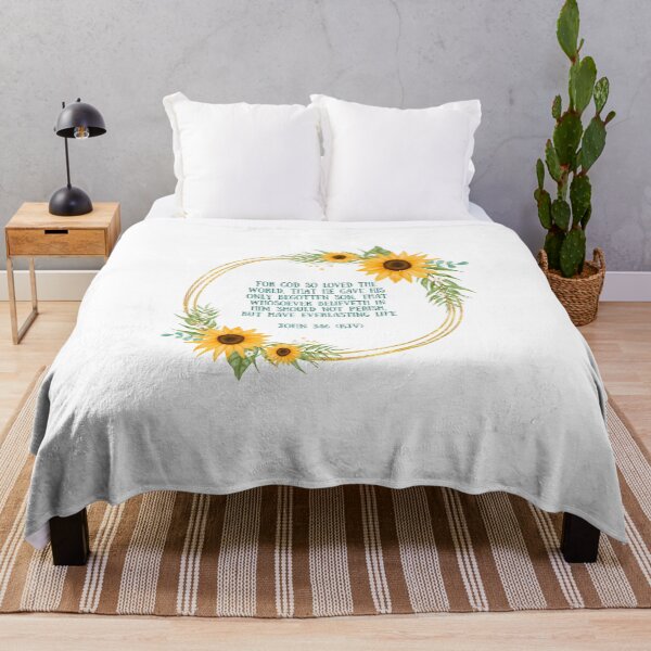 Item preview, John 3:16 Sunflower Wreath designed and sold by LambofLight.