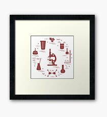 Chemistry scientific, education elements. Framed Print