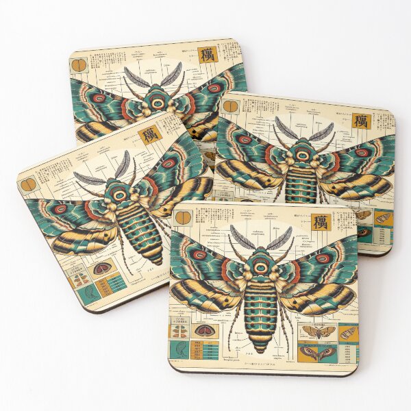 Item preview, Japanese Moth Diagram designed and sold by Darbathorn.