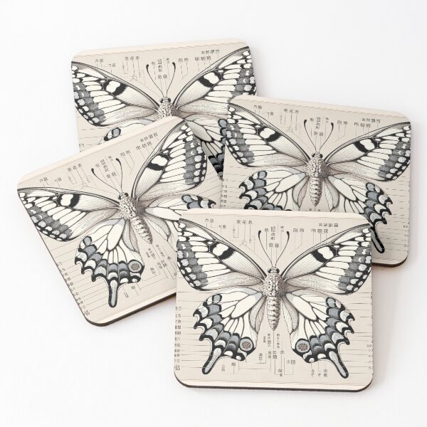 Item preview, Japanese Monochrome Moth Diagram designed and sold by Darbathorn.