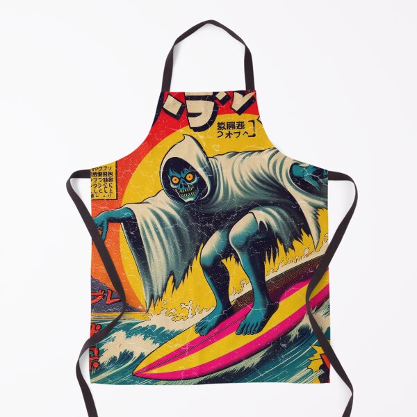 Item preview, Retro Vintage Japanese Poster Ghost Surf designed and sold by IAPICTURE.