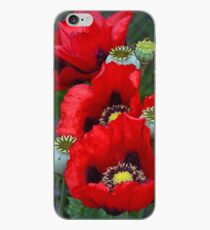 Red poppy flowers iPhone Case