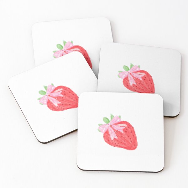 Item preview, Strawberry & Bow Watercolor Drawing designed and sold by graphicsbysami.