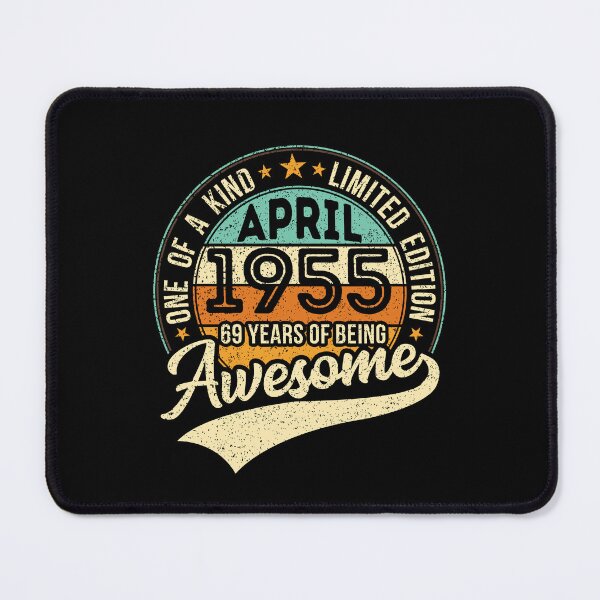 Item preview, One of a kind vintage birthday gift for the awesome 69 years old - born in APRIL 1955 - 2024 birthday designed and sold by oudinmeissArt.