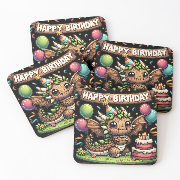 Item preview, Happy Birthday Wood Dragon designed and sold by YokujinDesign.