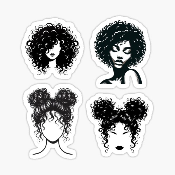 Item preview, Curly hair woman Collection designed and sold by DeepJo.
