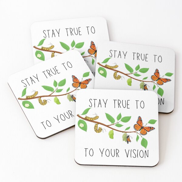 Aperçu de l'œuvre Restez fidèle à votre vision Affirmation positive du papillon créée et vendue par gigibelldesigns.