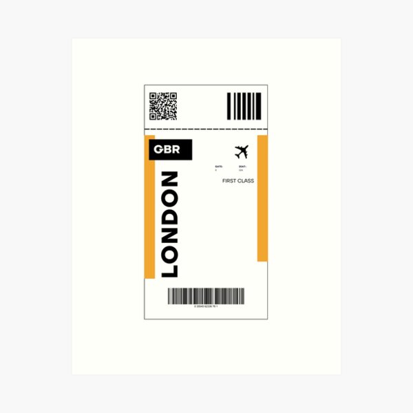 Artikel-Vorschau von LONDON Ticket Design – Inspiriertes Reiseticket, designt und verkauft von RM-Journey.