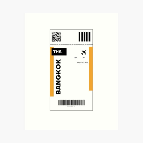 Artikel-Vorschau von BANGKOK Ticket Design – Inspiriertes Reiseticket, designt und verkauft von RM-Journey.