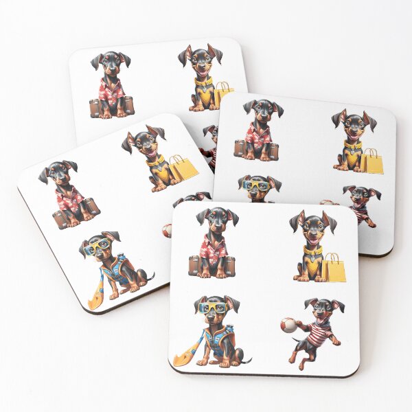 Item preview, Doberman cute puppy dog travel Sticker Pack designed and sold by Keffy.