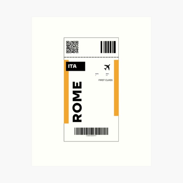 Artikel-Vorschau von ROM-Ticketdesign – Inspiriertes Reiseticket, designt und verkauft von RM-Journey.