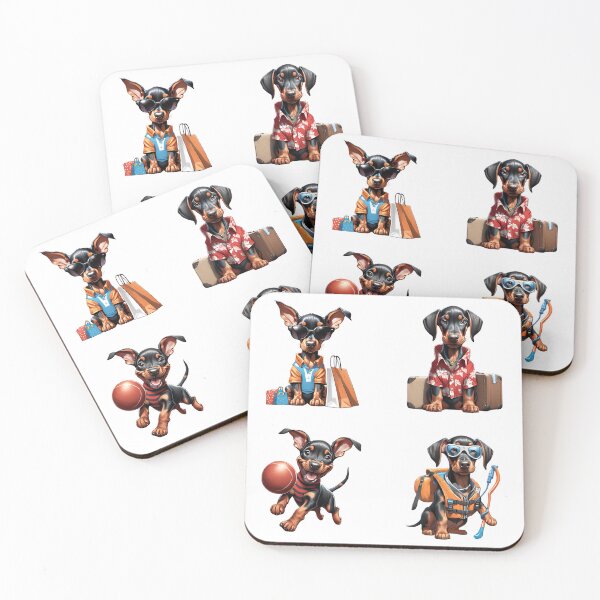 Item preview, Doberman cute puppy dog travel Sticker Pack 2 designed and sold by Keffy.