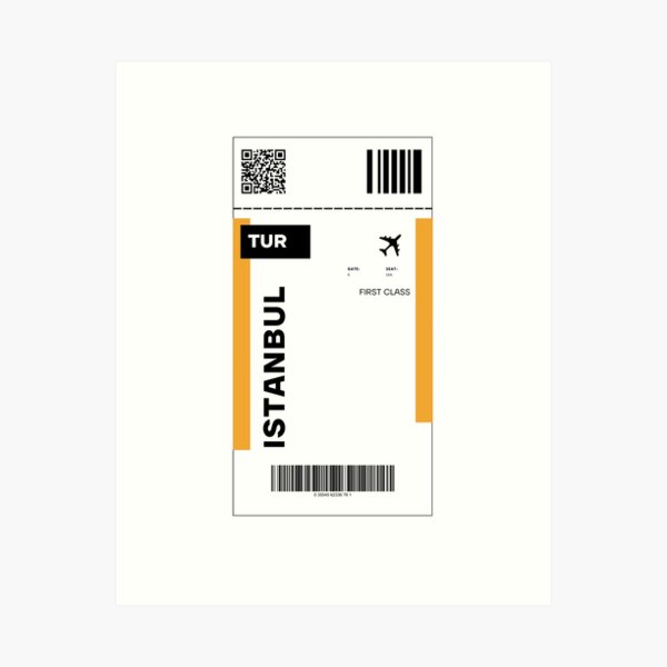 Artikel-Vorschau von ISTANBUL Ticket Design – Inspiriertes Reiseticket, designt und verkauft von RM-Journey.