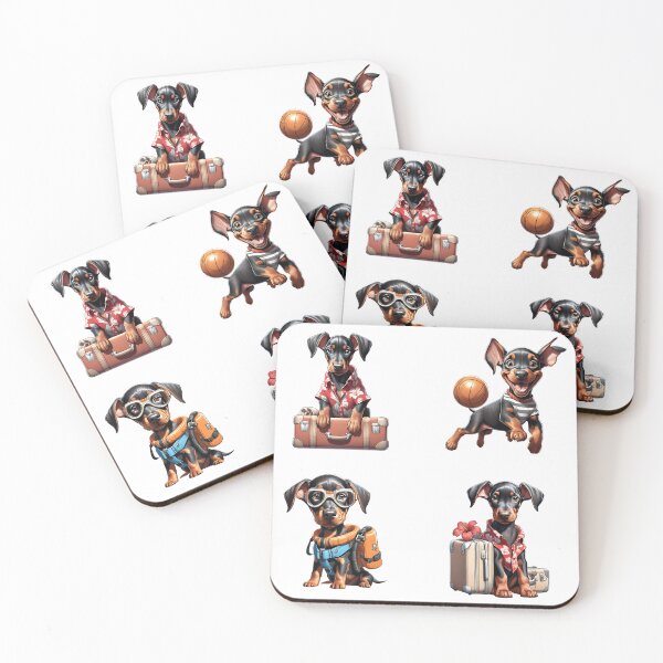 Item preview, Doberman cute puppy dog travel Sticker Pack 3 designed and sold by Keffy.
