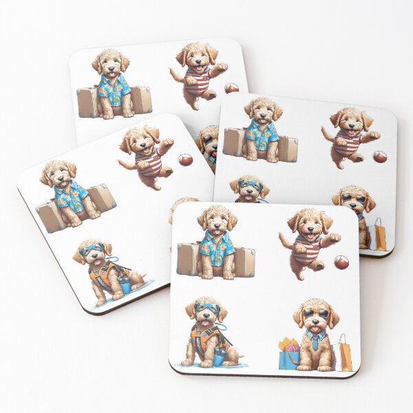 Item preview, Goldendoodle cute puppy dog travel Sticker Pack designed and sold by Keffy.