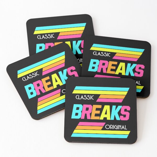 Item preview, BREAKBEAT  - Classic Original Breaks (blue/orange/pink)  designed and sold by Discothreadz.