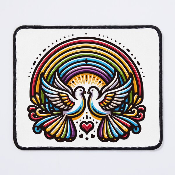 Item preview, Rainbow with Doves designed and sold by PassionforLove.