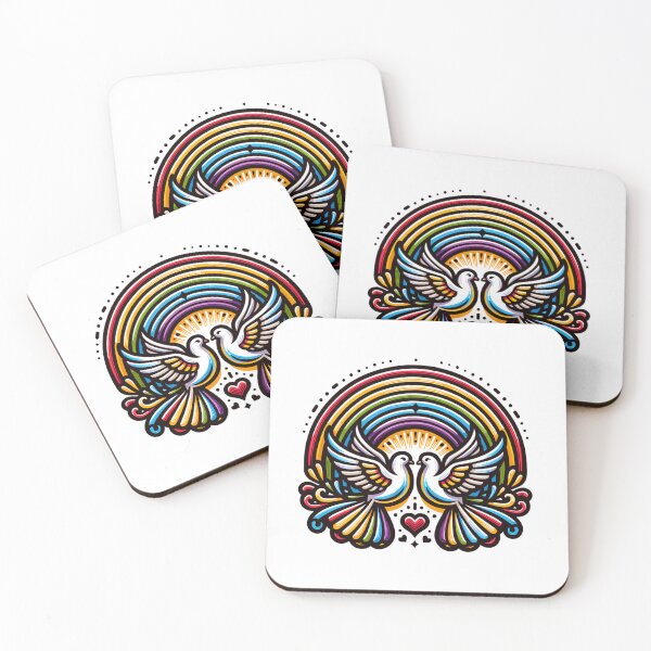 Item preview, Rainbow with Doves designed and sold by PassionforLove.