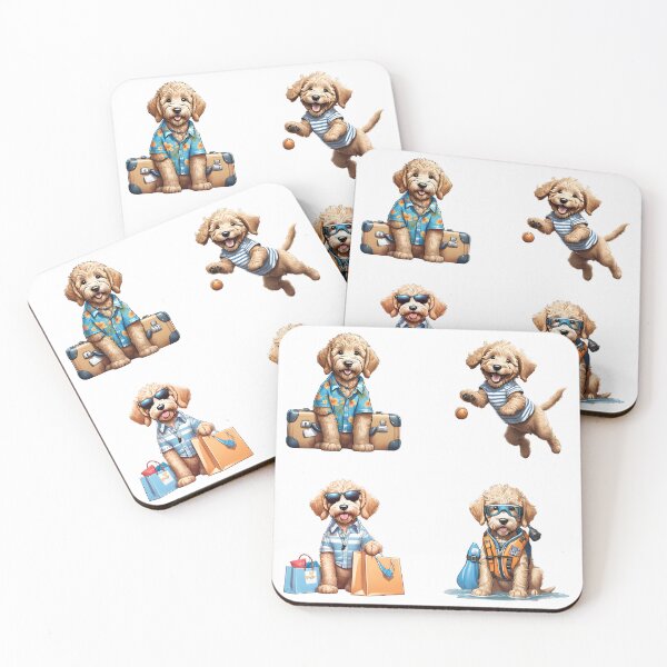 Item preview, Goldendoodle cute puppy dog travel Sticker Pack 2 designed and sold by Keffy.