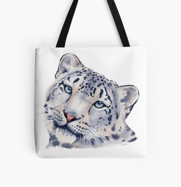 Snow Leopard All Over Print Tote Bag
