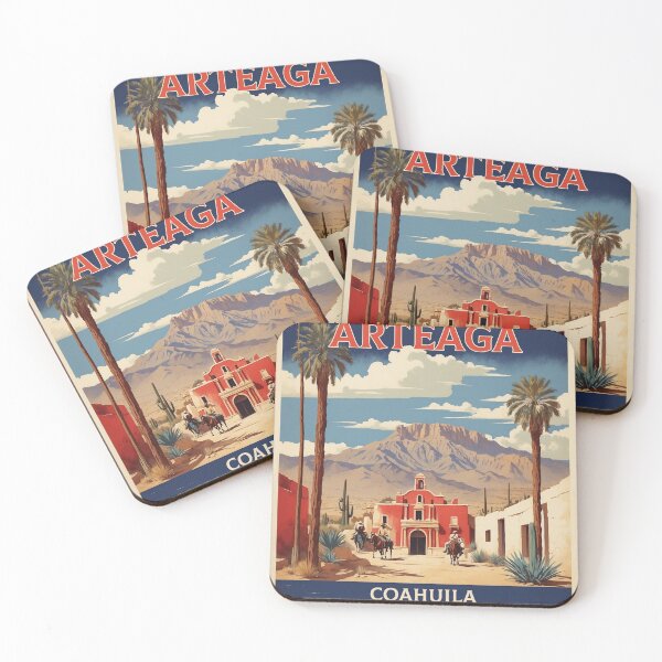 Item preview, Arteaga Coahuila Magic Town Mexico Vintage Travel Tourism Poster  designed and sold by TravelersGems.