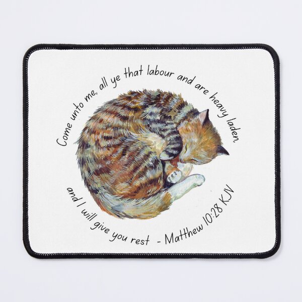Item preview, Matthew 10:28 Sleeping Cat designed and sold by LambofLight.