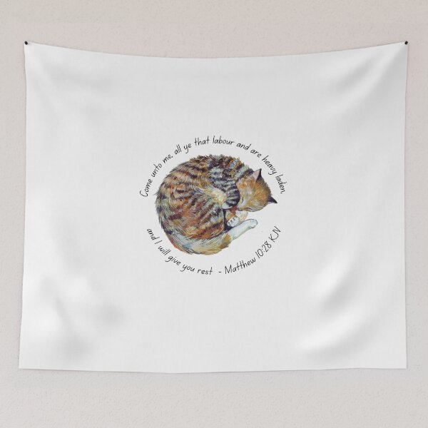 Item preview, Matthew 10:28 Sleeping Cat designed and sold by LambofLight.