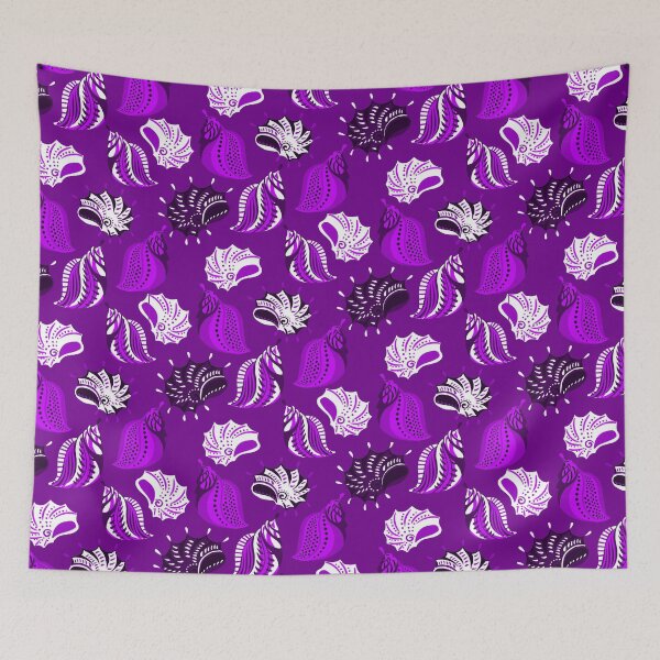 Item preview, purple sea shells beach ocean  designed and sold by Gossip Rag.