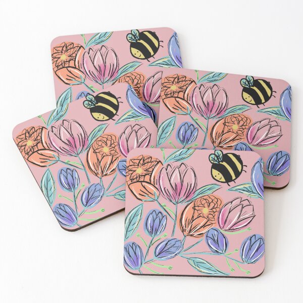 Item preview, Bee and flowers designed and sold by Gemma Creegan.