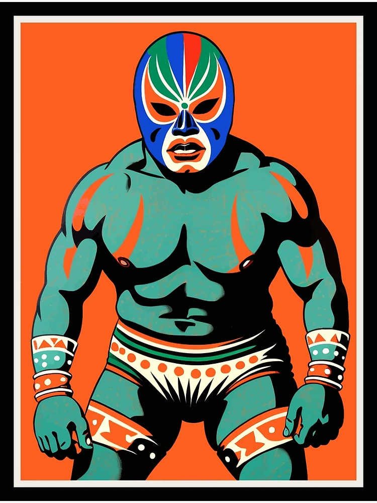 Pop Art Mexican Wrestler Lucha Libre 1950's